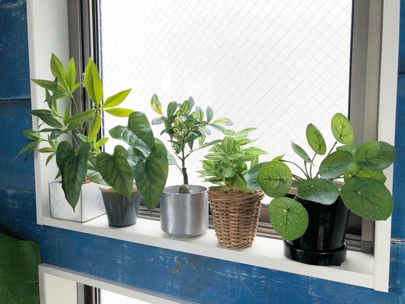 ラウンド型の鉢 (シルバー)|おしゃれなフェイクグリーン・人工観葉植物