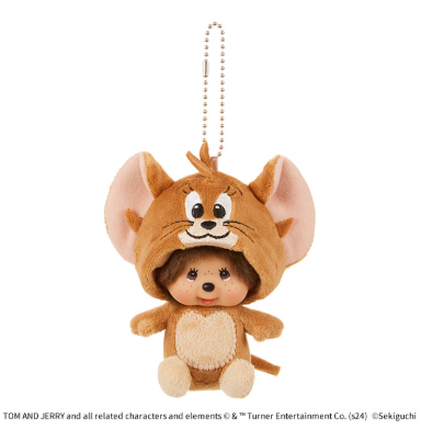 【数量限定入荷】トムとジェリー×モンチッチ ジェリーモンチッチ 顔でかSSキーチェーン
