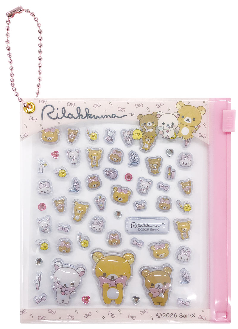 【数量限定！ただいま予約受付中】リラックマ デコパーツ リボン　ぷっくりシール　シール集め　シル活