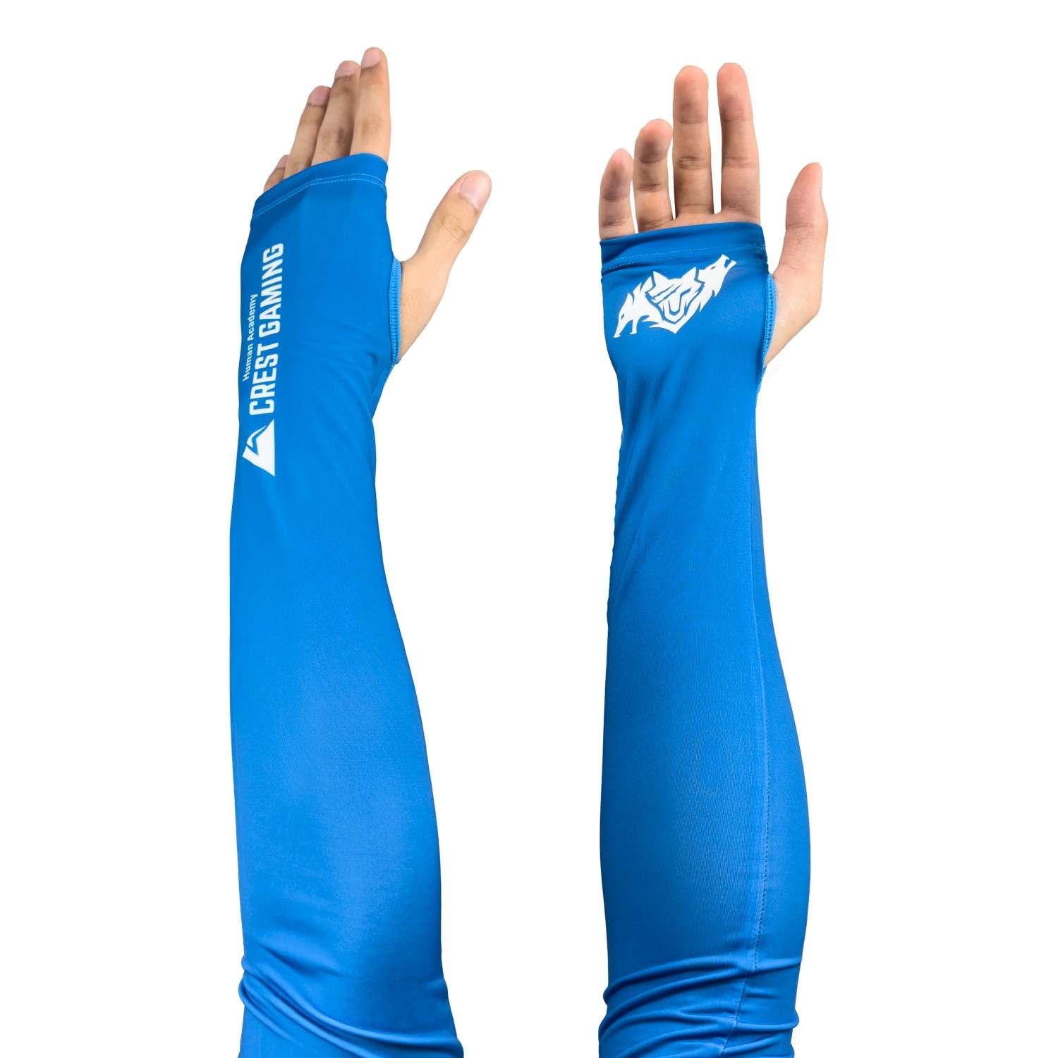 クレストゲーミング監修！ARMCOVER AIM+ CREST GAMING BL ゲーム用アームカバー 青 2枚セット（右・左）フリーサイズ　ALG-ARMCG