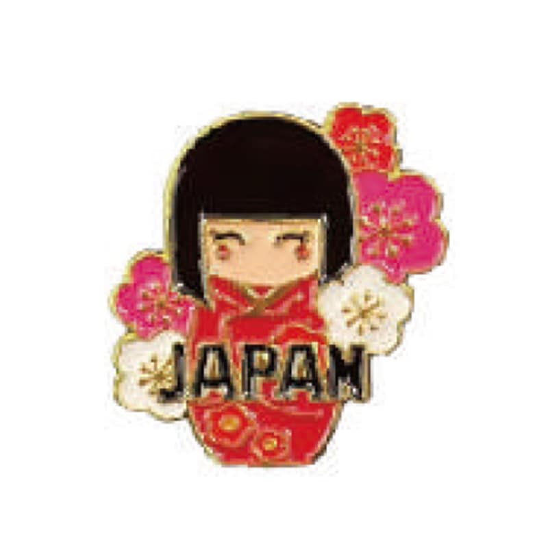 おぎす商事　ピンズ　梅日本人形ピンズ PB-139