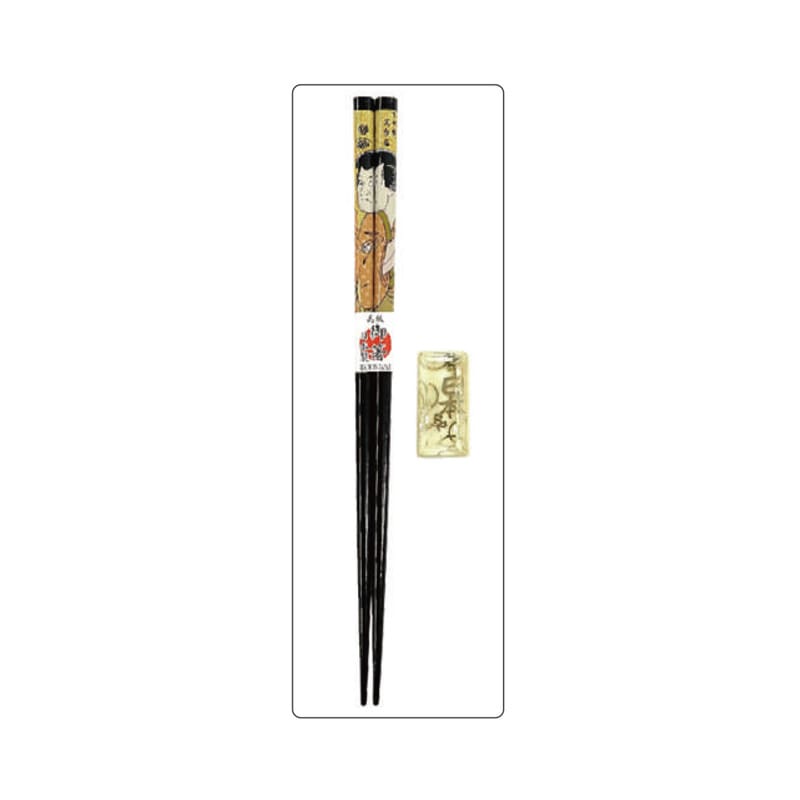 おぎす商事　箸と箸置きセット　浮世絵セットＢＫ＊ＩＶ HS-03