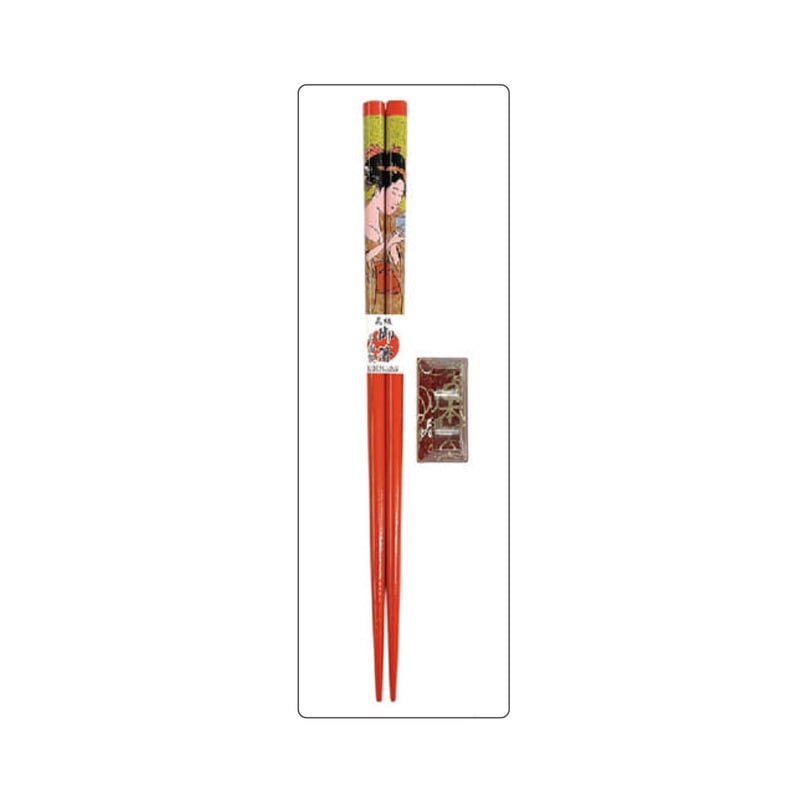 おぎす商事　箸と箸置きセット　浮世絵セットＲＤ HS-04