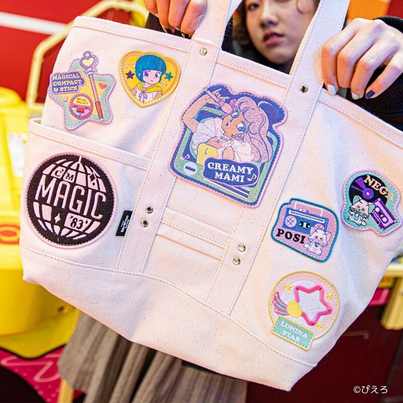 いいじゃん　クリィミーマミ　西海岸風キャンバスワッペントートバッグ