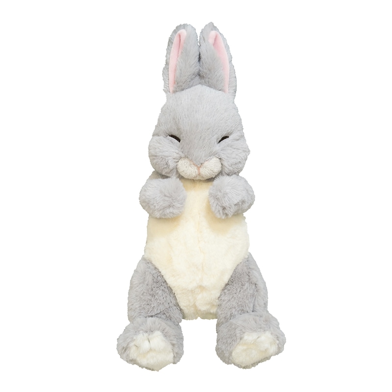 サンレモン　ひざうさぎ　すやすや　グレー P-9532
