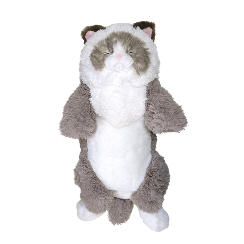 サンレモン　ひざねこ　すやすや　ラグドール　Ｍサイズ　グレージュ P-1263