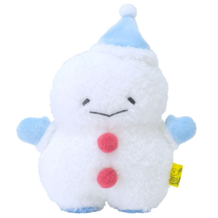 サンレモン　ふわふわたっとん　ぬいぐるみ　Ｓサイズ　ゆきだるま　ブルー P-9912