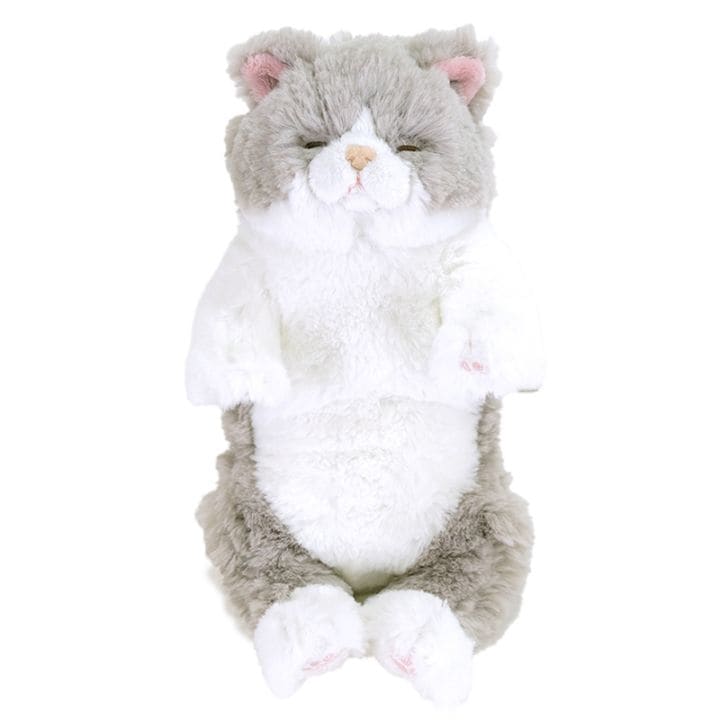 サンレモン　ひざねこ　すやすや　Ｓサイズ　グレー P-1373