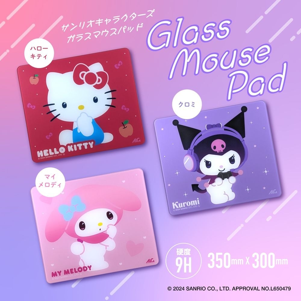 ゲーミングガラスマウスパッド#Unipo サンリオキャラクターズ