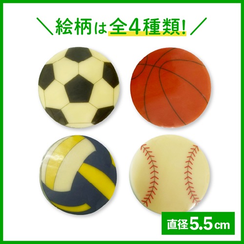 スポーツボール チョコプレート 5.5cm (ヤマトクール便配送)