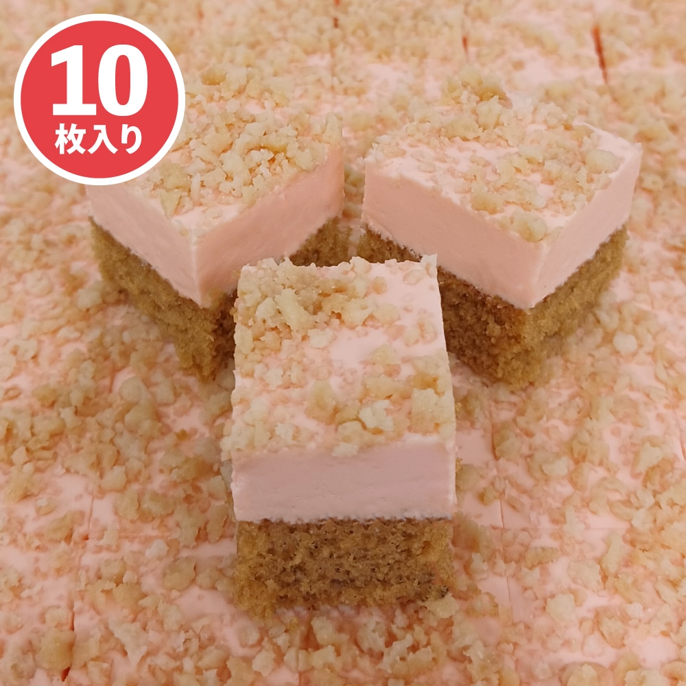 シート70 とろっと!プリンムース いちご味 10枚/1ケース 業務用シートケーキ