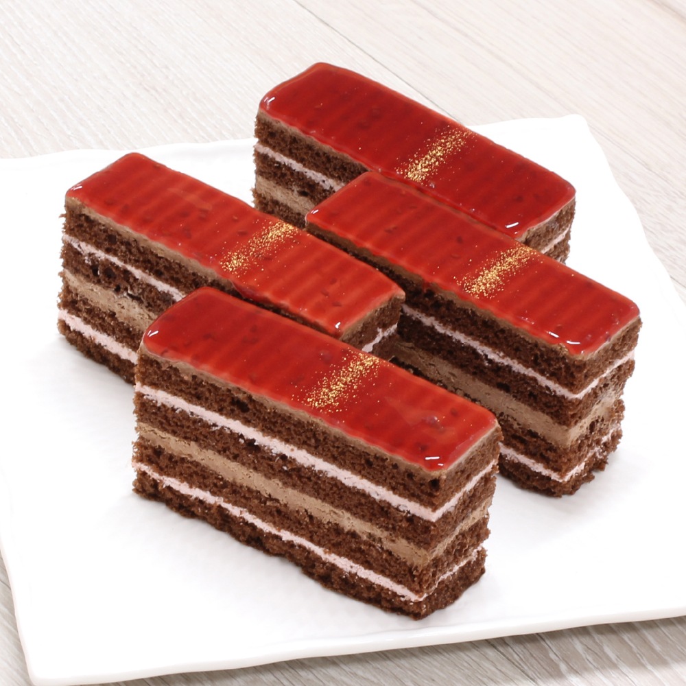 トランシェ・ド・ラズベリーショコラ 1箱4切入×12箱 業務用カットケーキ