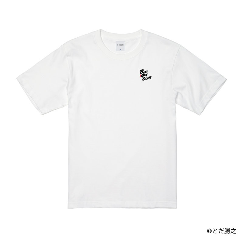 Mr.釣りどれん/刺繍ロゴTシャツ(BASS NO GET CLUBロゴ)/ホワイト