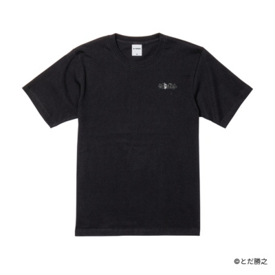 Mr.釣りどれん/刺繍ロゴTシャツ(タイトルロゴ)/ブラック