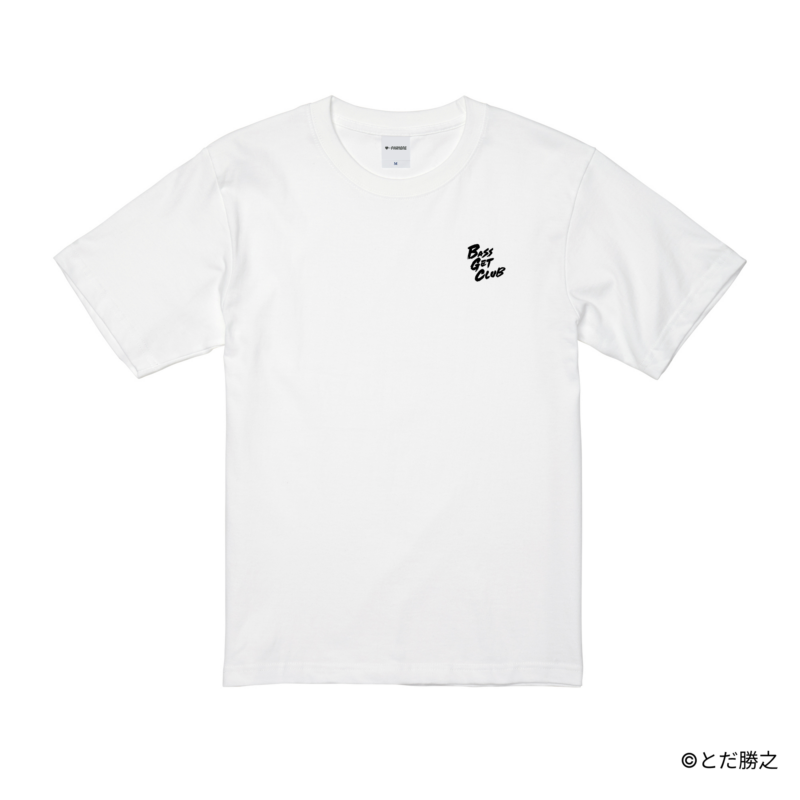 Mr.釣りどれん/刺繍ロゴTシャツ(BASS GET CLUBロゴ)/ホワイト