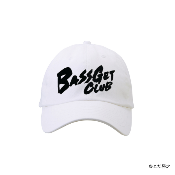 Mr.釣りどれん/刺繍ロゴキャップ(BASS GET CLUB)/ホワイト