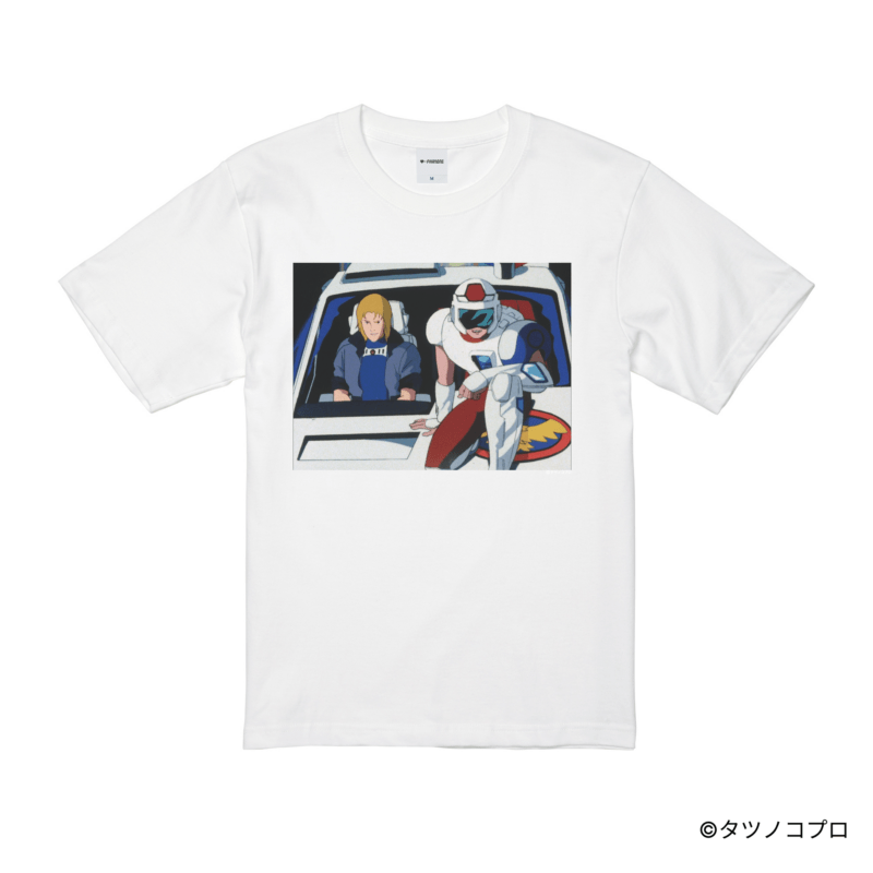 未来警察ウラシマン/プリントシーンTシャツ(リュウ&クロード)/ホワイト