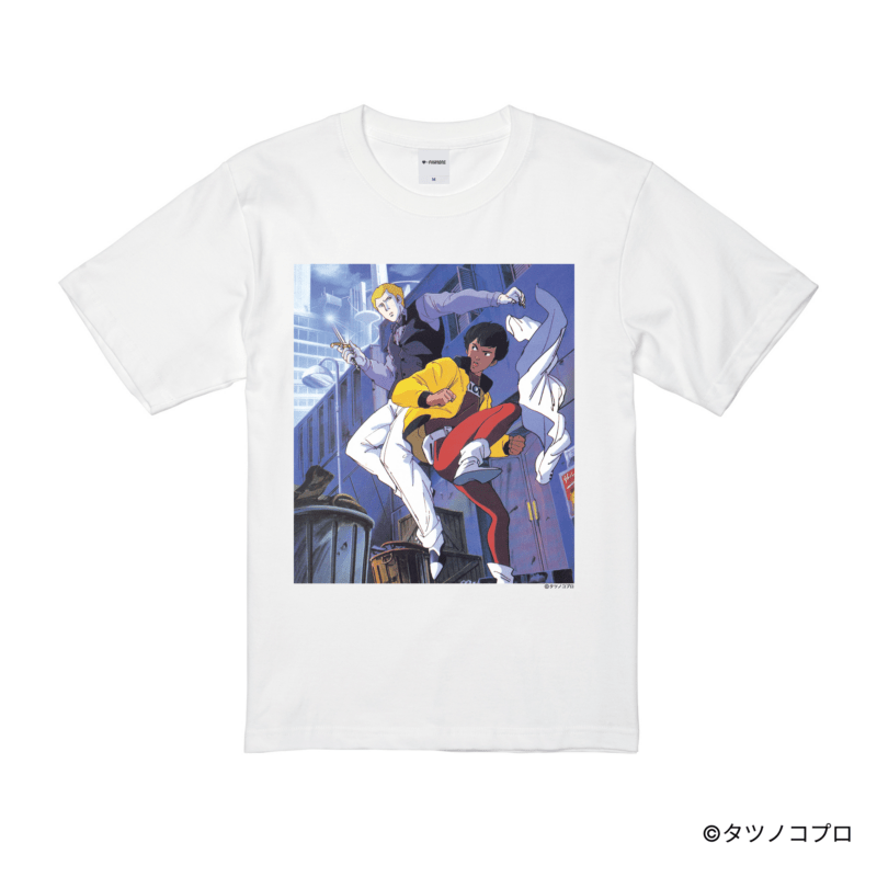 未来警察ウラシマン/プリントキービジュアルTシャツ(リュウ×ルードビッヒ①)/ホワイト