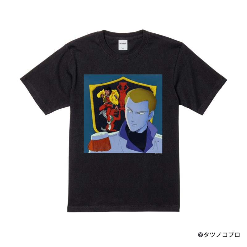 未来警察ウラシマン/プリントキービジュアルTシャツ(リュウ×ルードビッヒ②)/ブラック