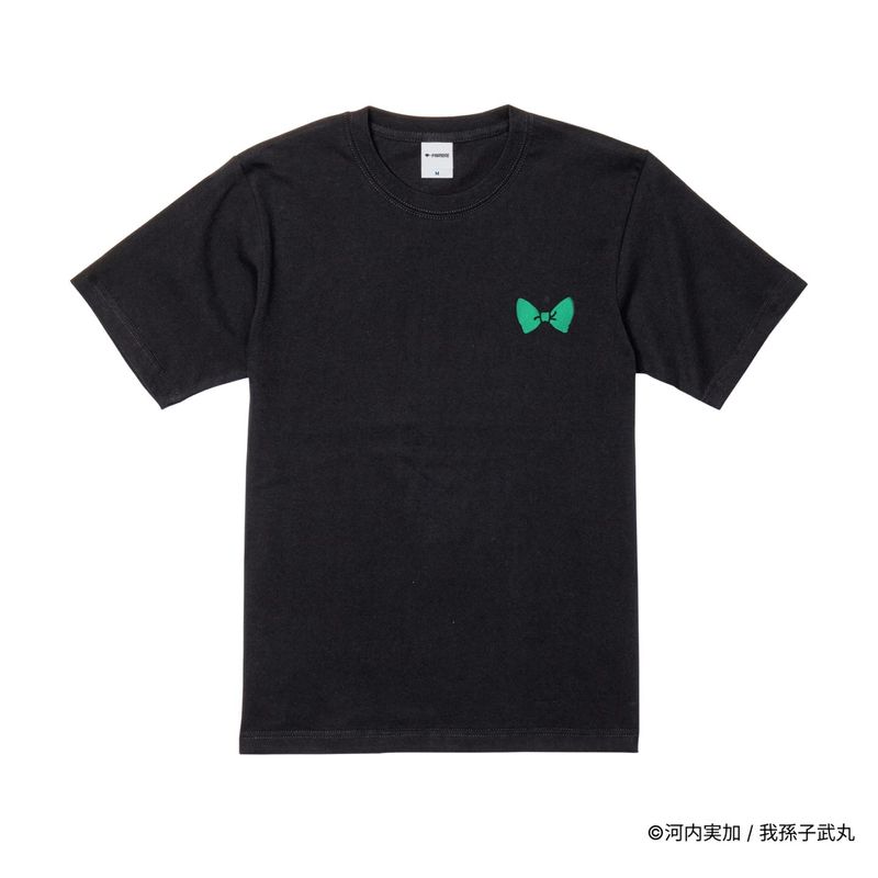 人形はこたつで推理する/刺繍ロゴTシャツ(蝶ネクタイ)/ブラック