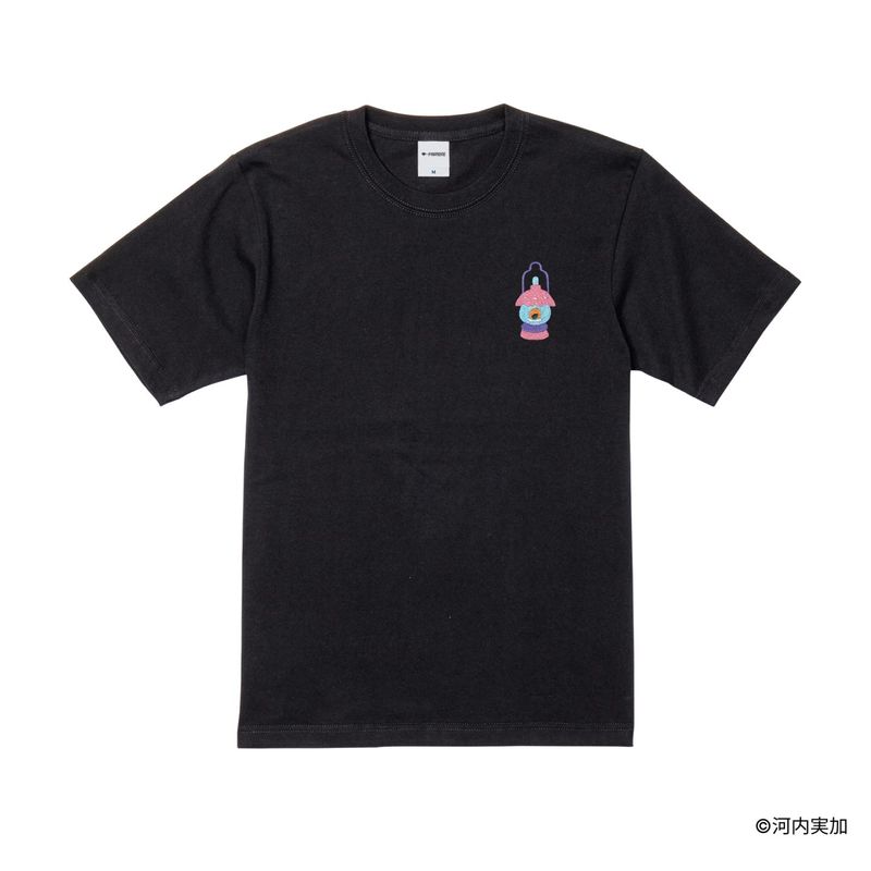 クラララバード/刺繍ロゴTシャツ(らんぷ)/ブラック