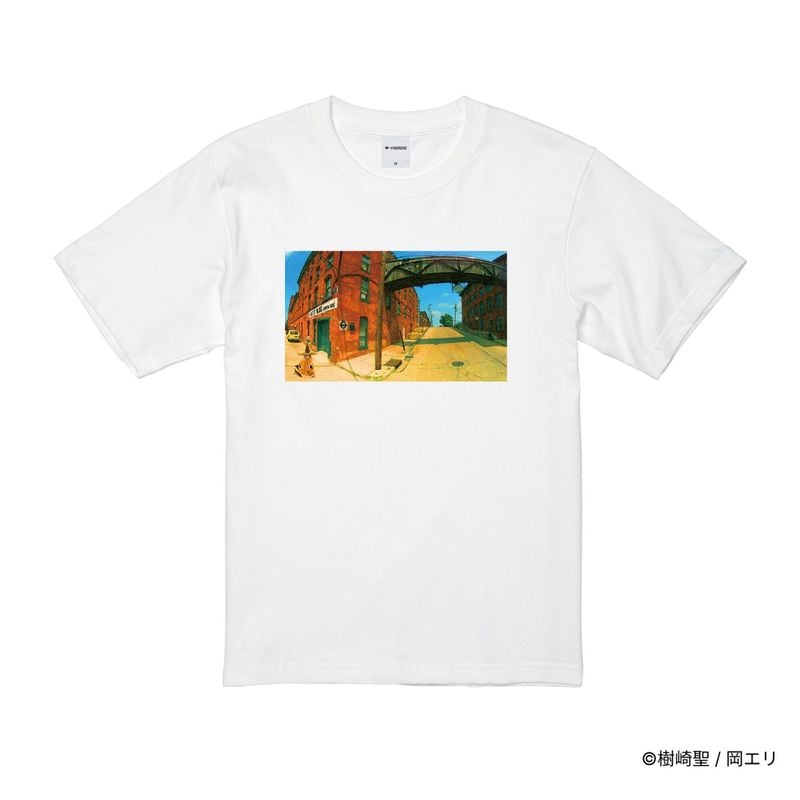 ZOMBIEMEN/プリントカラーTシャツ(デイトンの街並み)/ホワイト