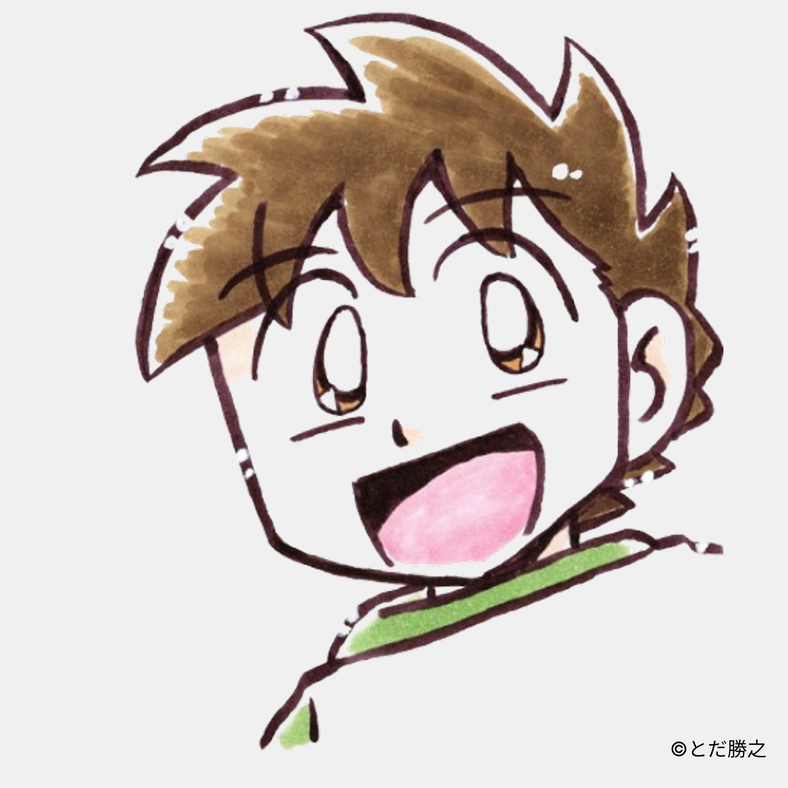 Mr.釣りどれん/プリントキャラクターTシャツ(日和湖一)/ホワイト