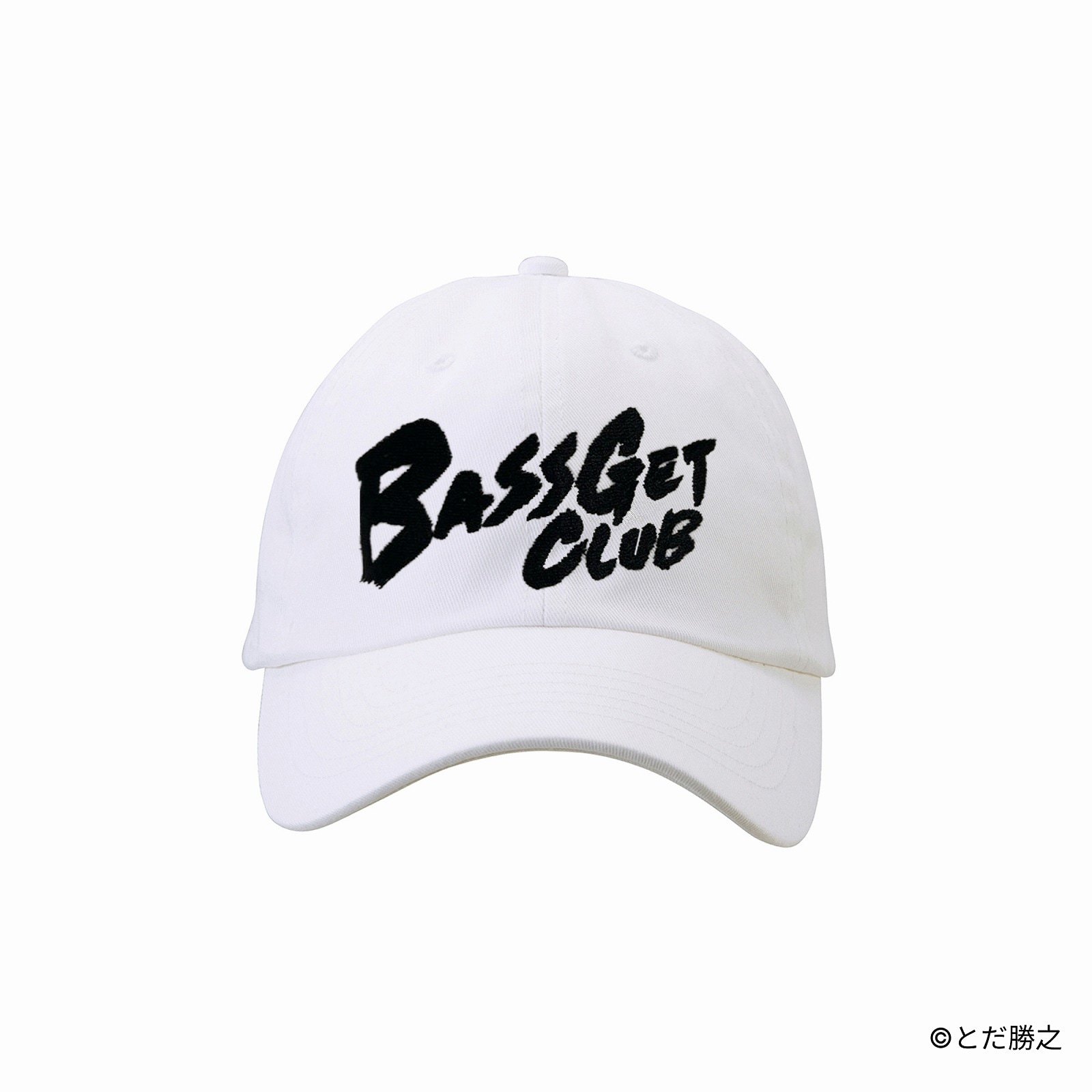 Mr.釣りどれん/刺繍ロゴキャップ(BASS GET CLUB)/ホワイト