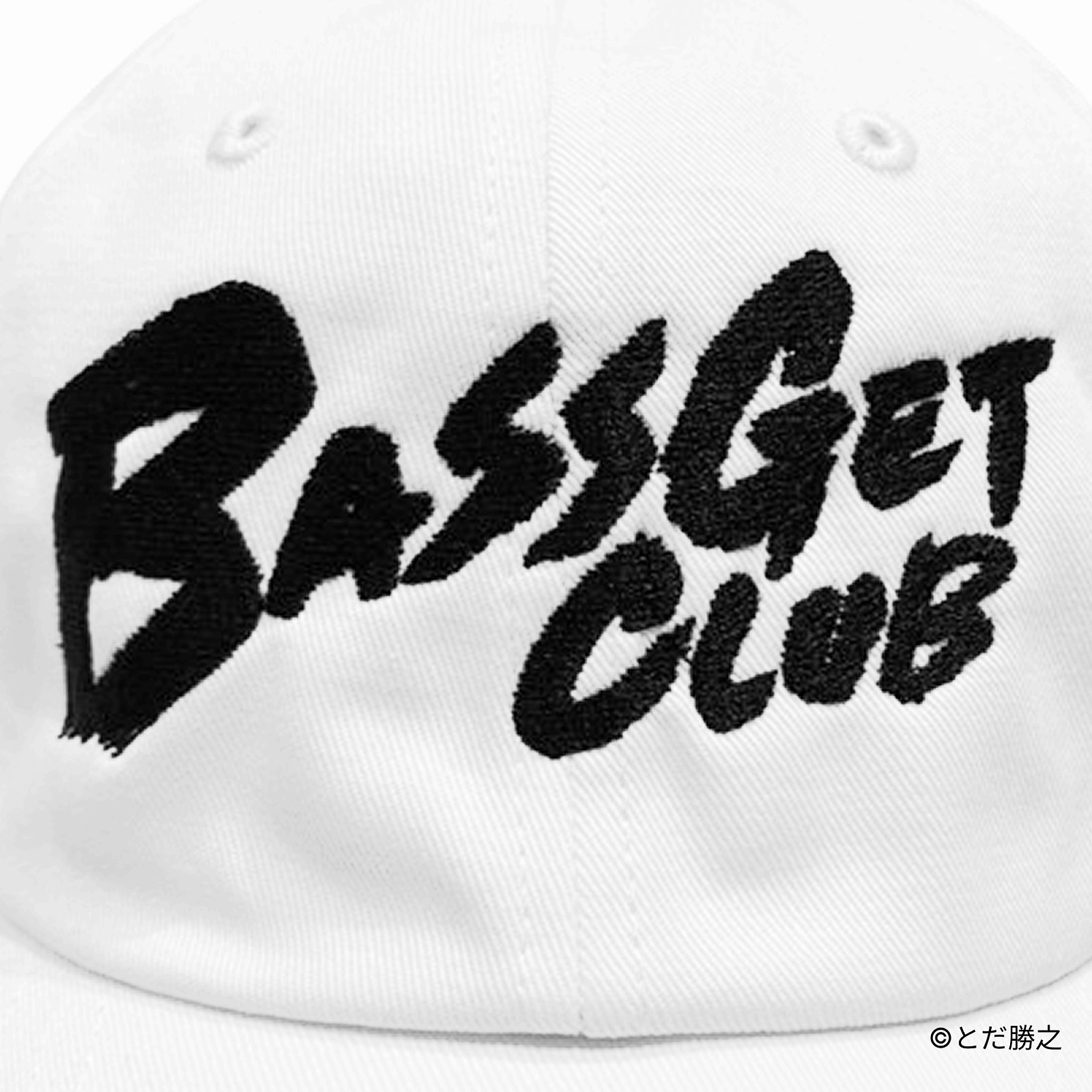 Mr.釣りどれん/刺繍ロゴキャップ(BASS GET CLUB)/ホワイト