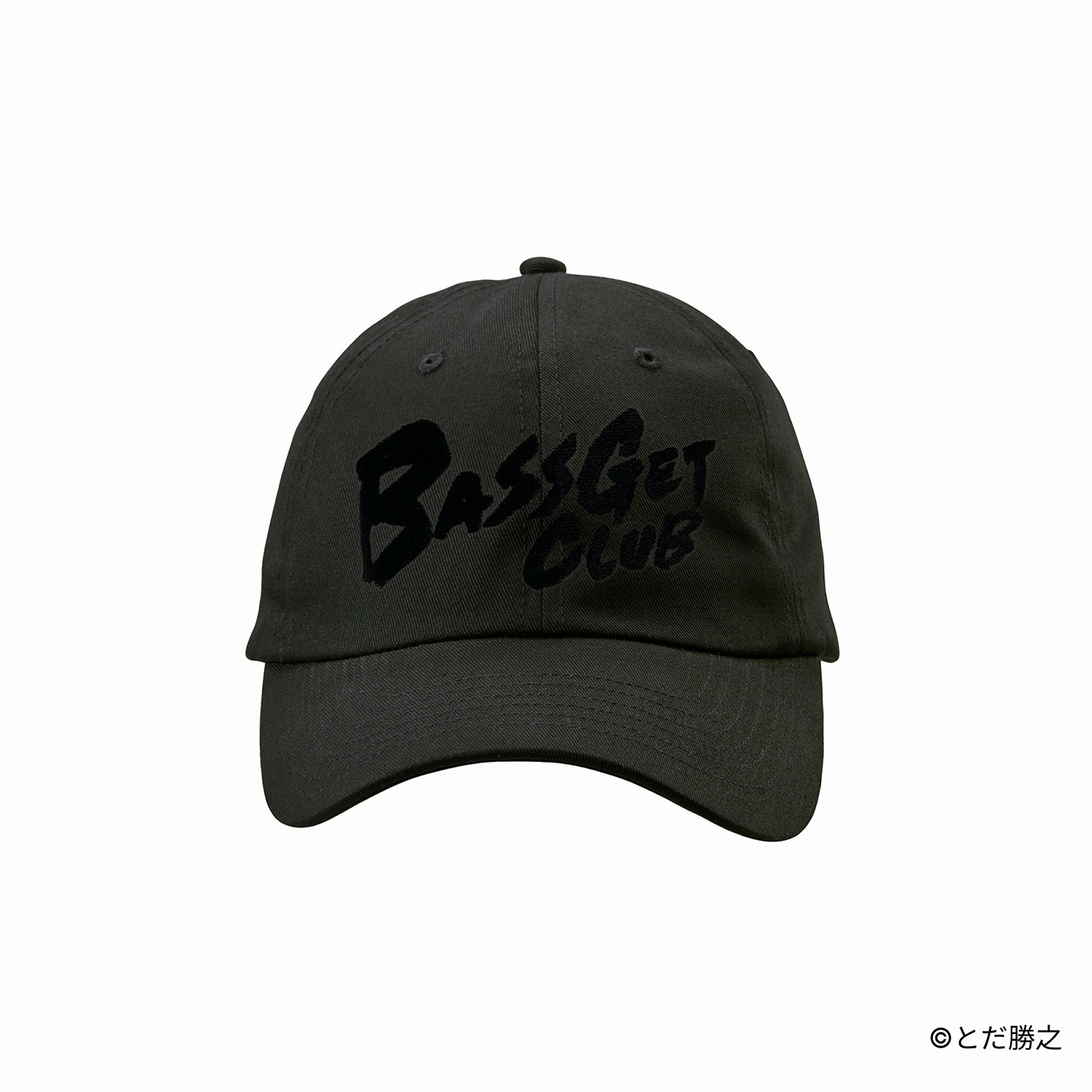 Mr.釣りどれん/刺繍ロゴキャップ(BASS GET CLUB)/ブラック
