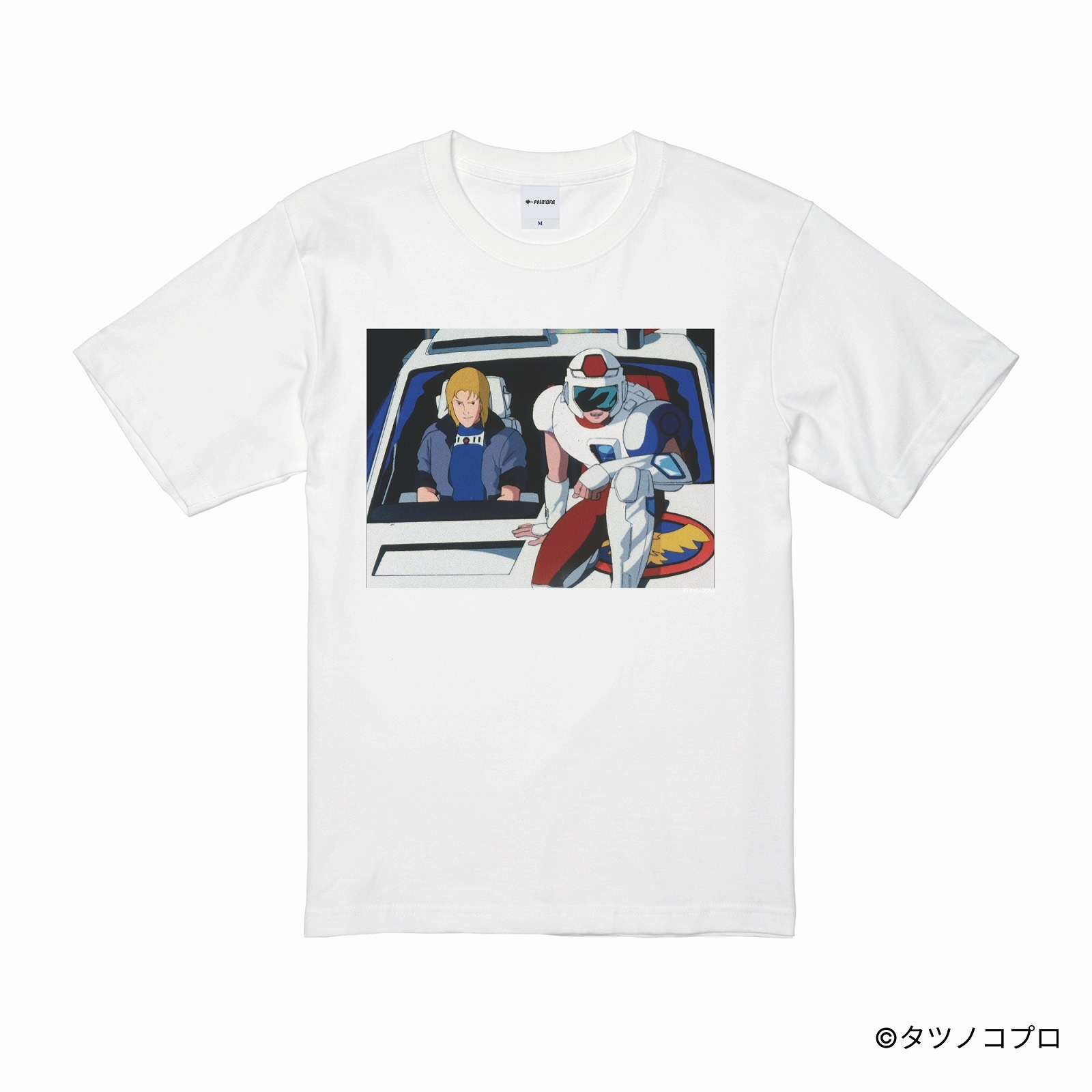 未来警察ウラシマン/プリントシーンTシャツ(リュウ&クロード)/ホワイト