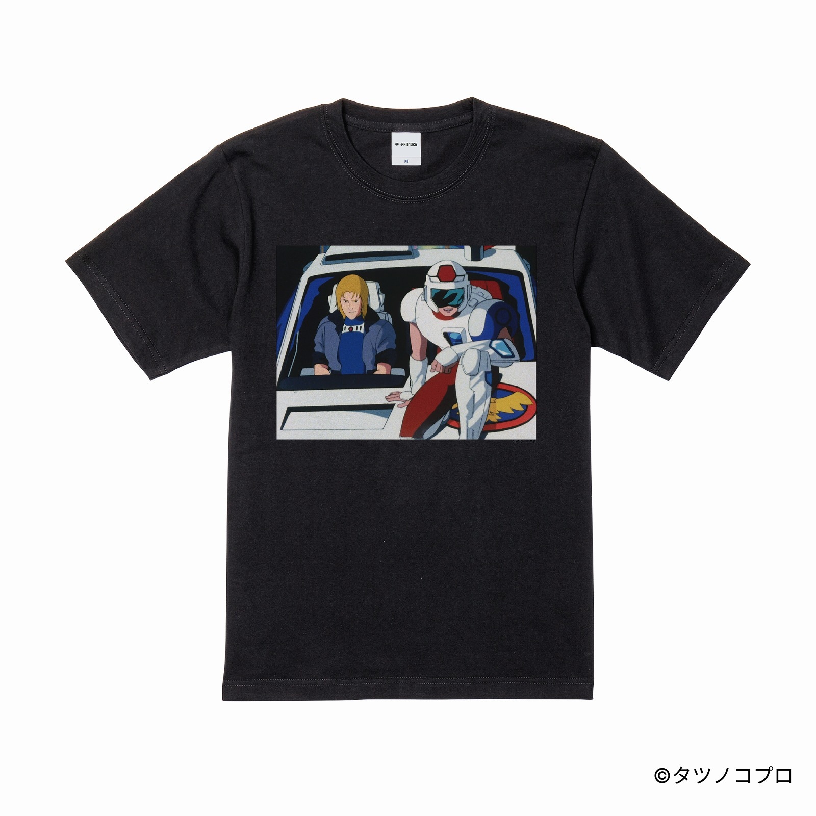 未来警察ウラシマン/プリントシーンTシャツ(リュウ&クロード)/ブラック