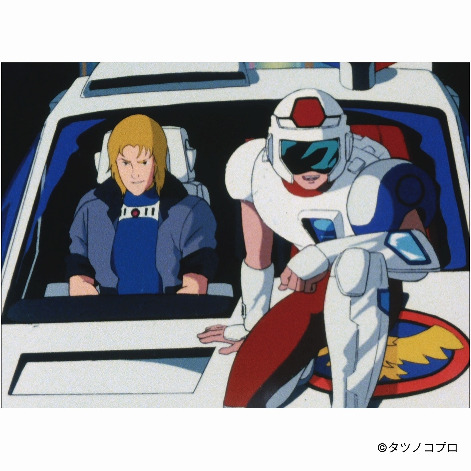 未来警察ウラシマン/プリントシーンTシャツ(リュウ&クロード)/ブラック