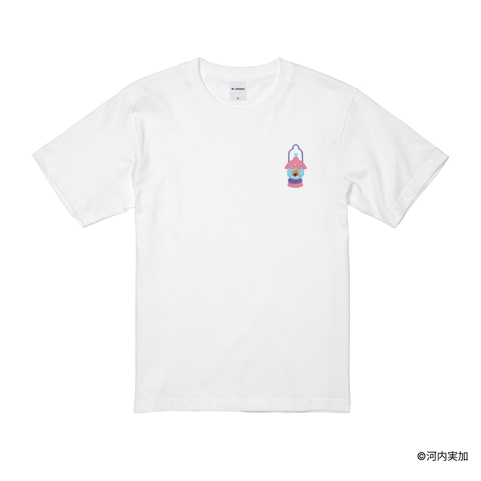 クラララバード/刺繍ロゴTシャツ(らんぷ)/ホワイト