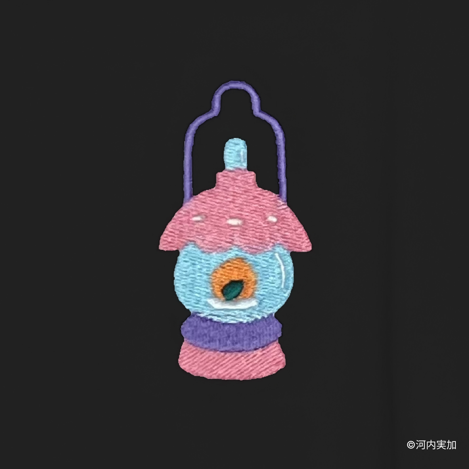 クラララバード/刺繍ロゴTシャツ(らんぷ)/ブラック