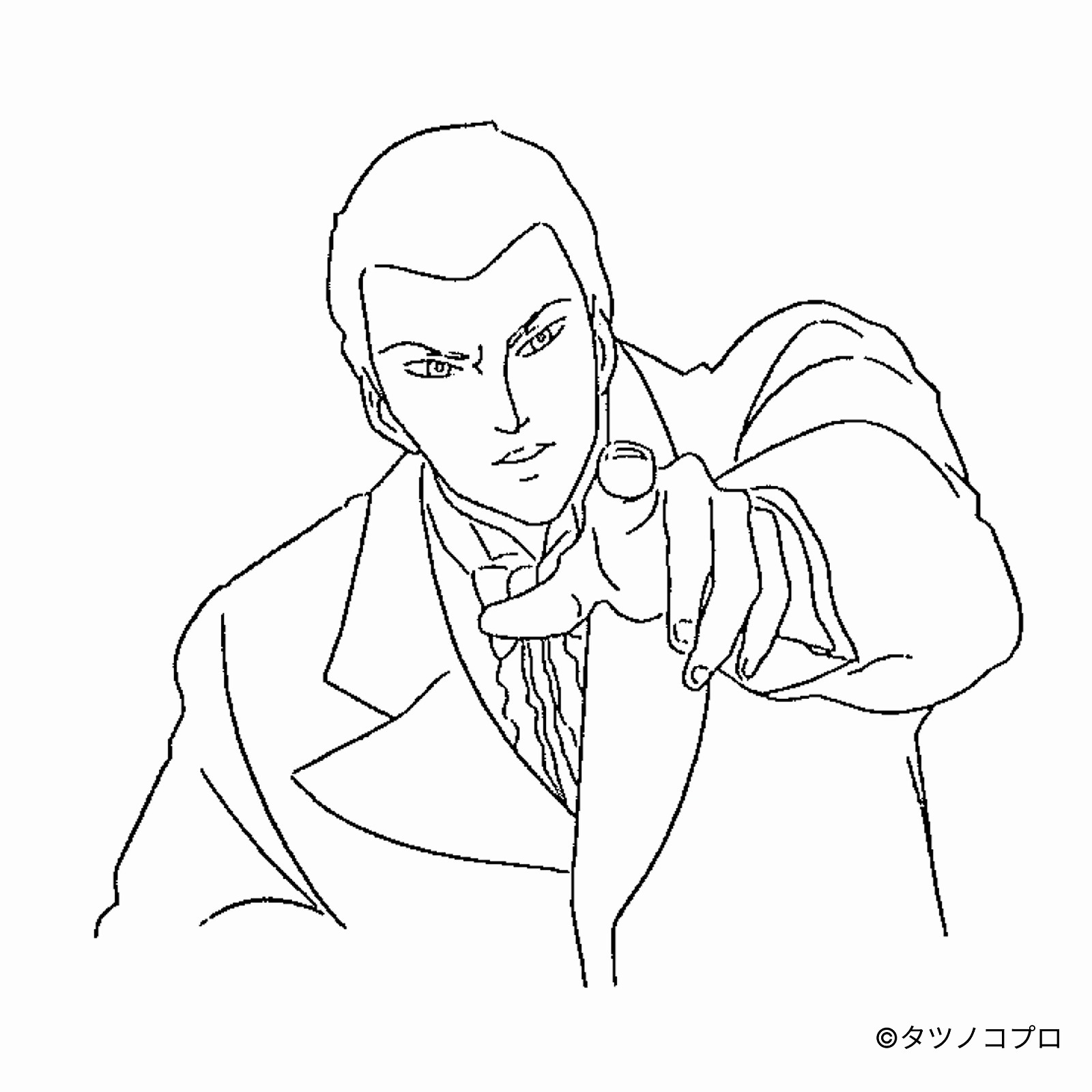 未来警察ウラシマン/プリントドローイングTシャツ(ルードビッヒ)/ホワイト