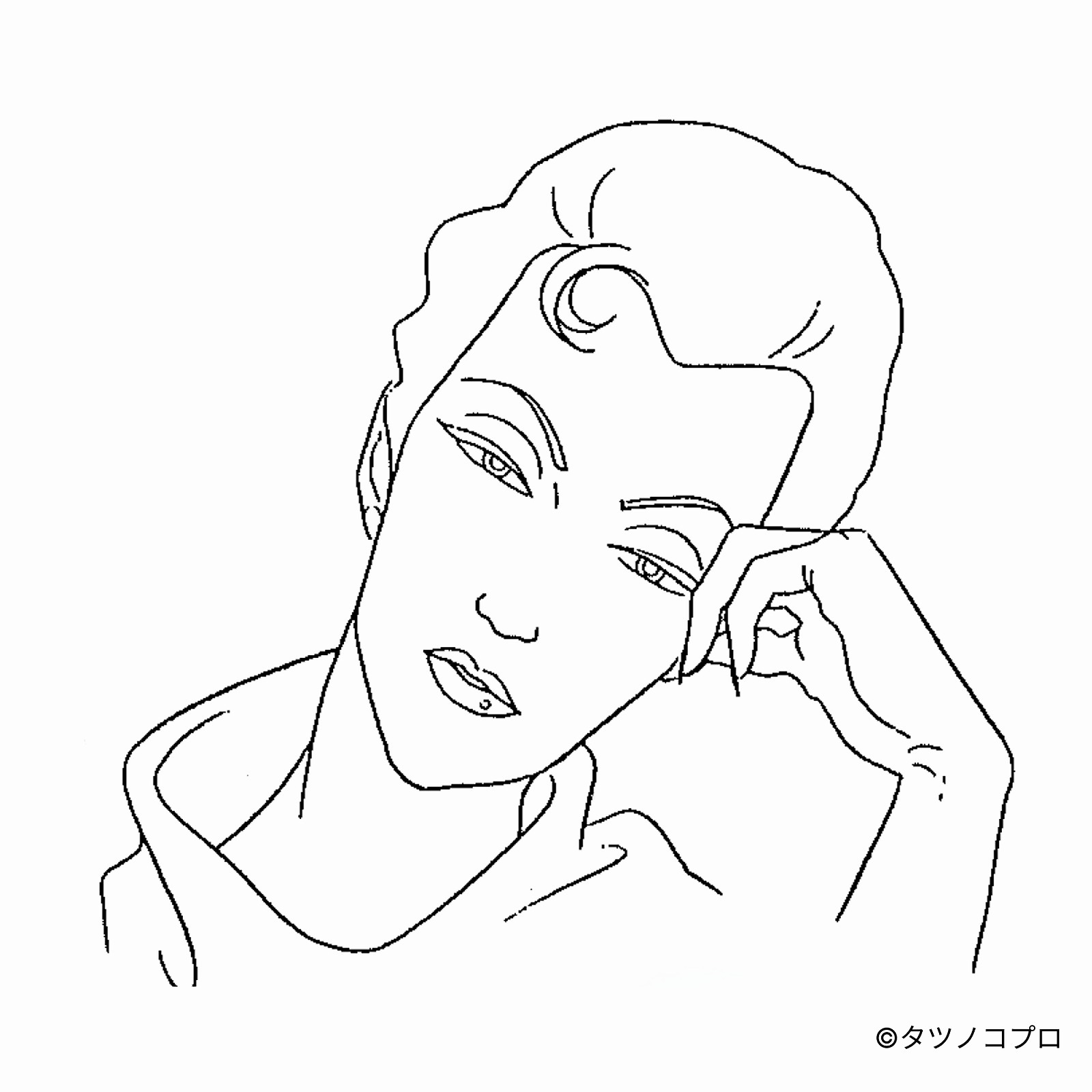 未来警察ウラシマン/プリントドローイングTシャツ(ミレーヌ)/ホワイト