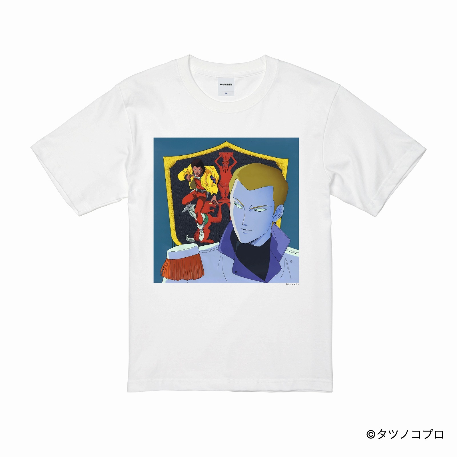 未来警察ウラシマン/プリントキービジュアルTシャツ(リュウ×ルードビッヒ②)/ホワイト