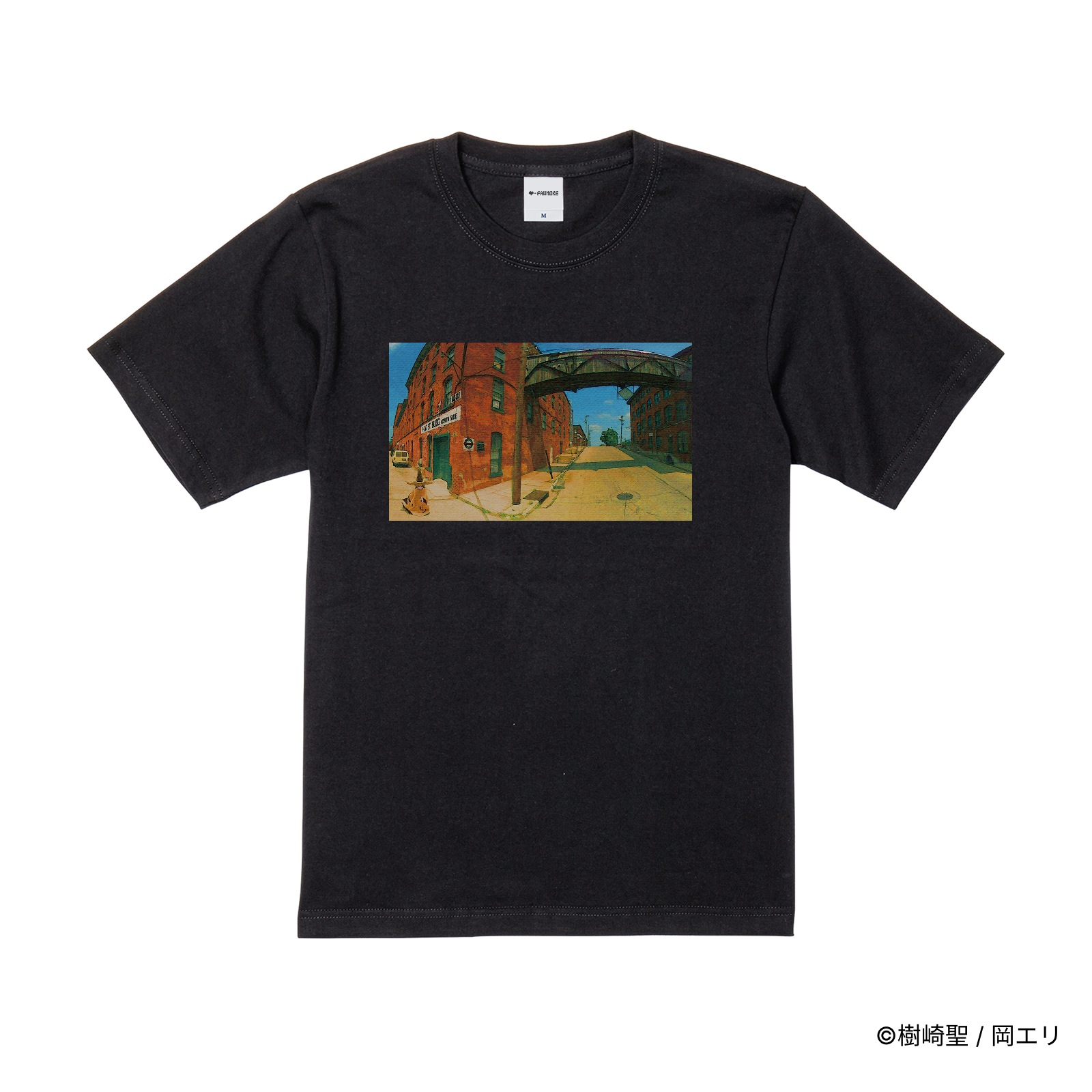 ZOMBIEMEN/プリントカラーTシャツ(デイトンの街並み)/ブラック