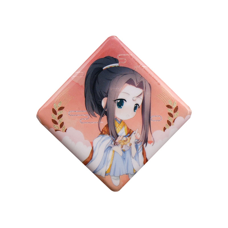 魔道祖師アニメ-スクエア缶バッジ 温寧 ウェン・ニン 魔道祖師