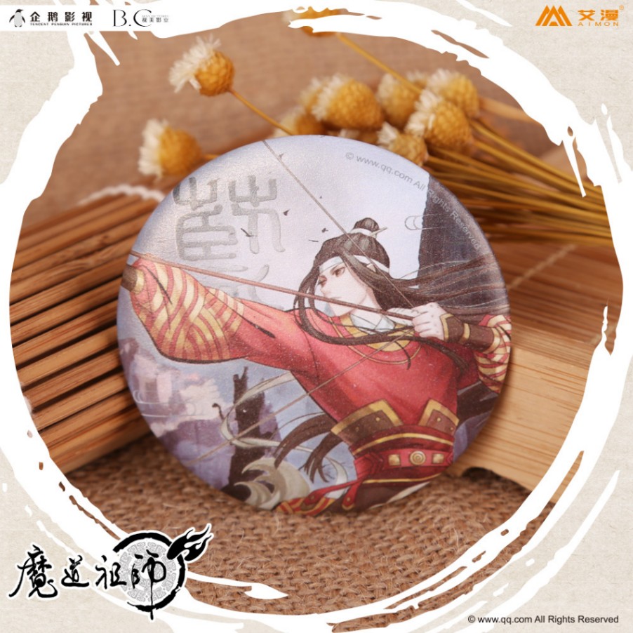 魔道祖師AGF会場限定 藍忘機 缶バッジ、ミラー缶 魔道祖師AGF会場