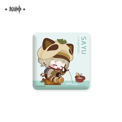 原神 安閑露営シリーズ スクエア缶バッジ 早柚 原神,キャラグッズ