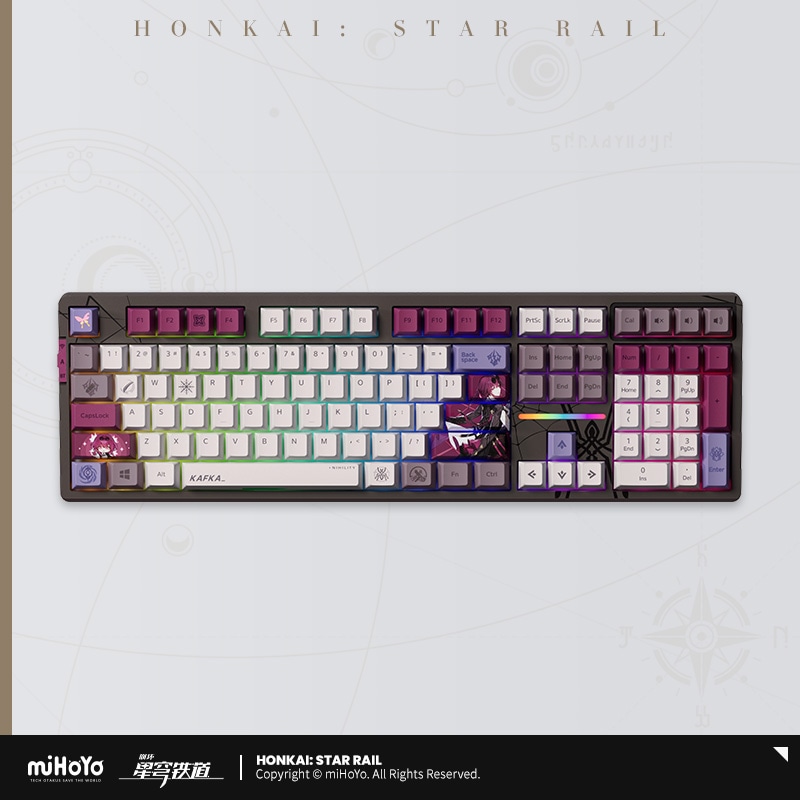崩壊スターレイル カフカ メタニカルキーボード 108キー（赤軸）水晶紅酒軸 崩壊：スターレイル カフカ キーボード108キー 知秋軸 崩壊