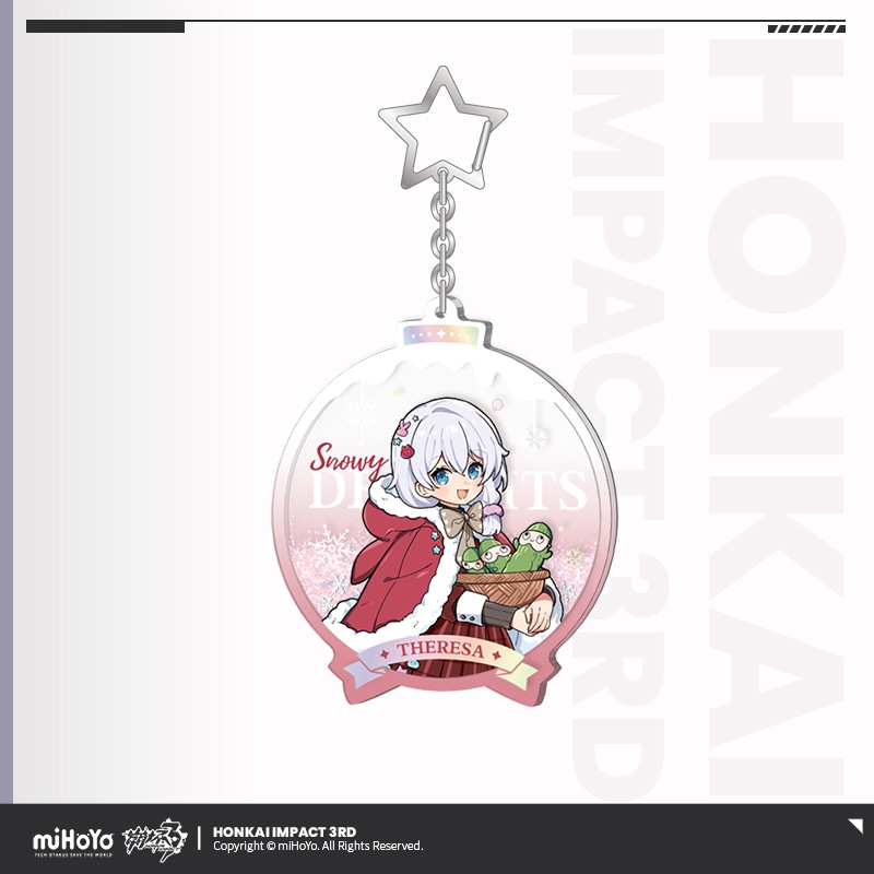 崩壊3rd アクリル キーホルダー テレサ 崩壊3rd 銀冬雪趣シリーズ グリッターアクリルキーホルダー
