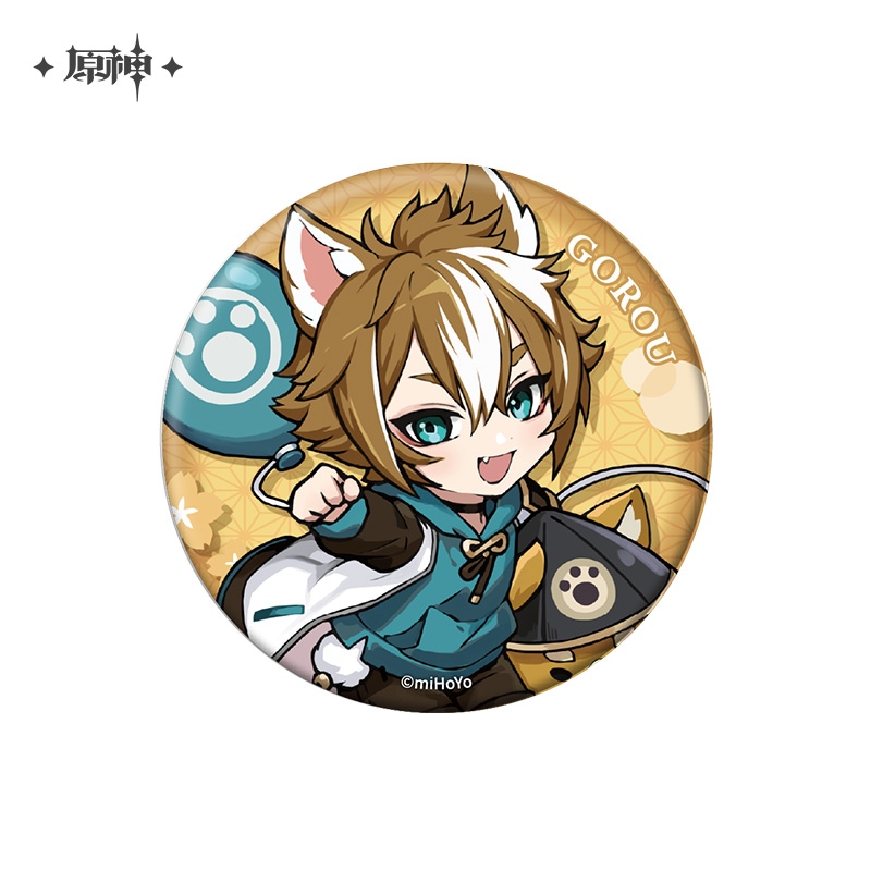 【50％OFF】 原神 ピクニックシリーズ 原 Genshin ゴロー ちびキャラ缶バッジ ピンズ・ピンバッジ・缶バッジ