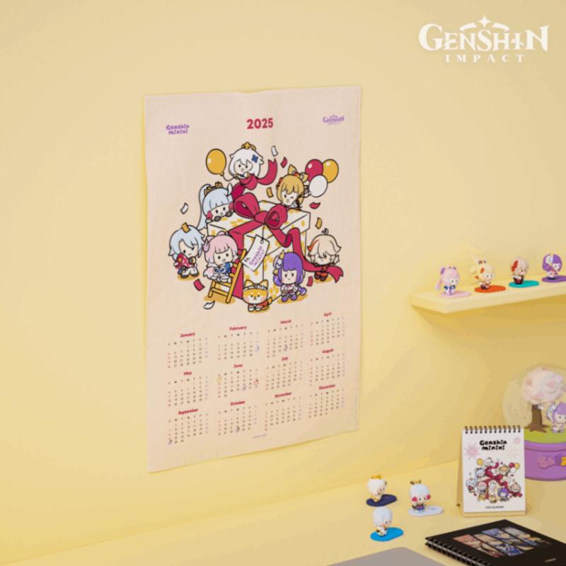 原神 minini 2025年壁掛けカレンダー 原神,キャラグッズ fantasy