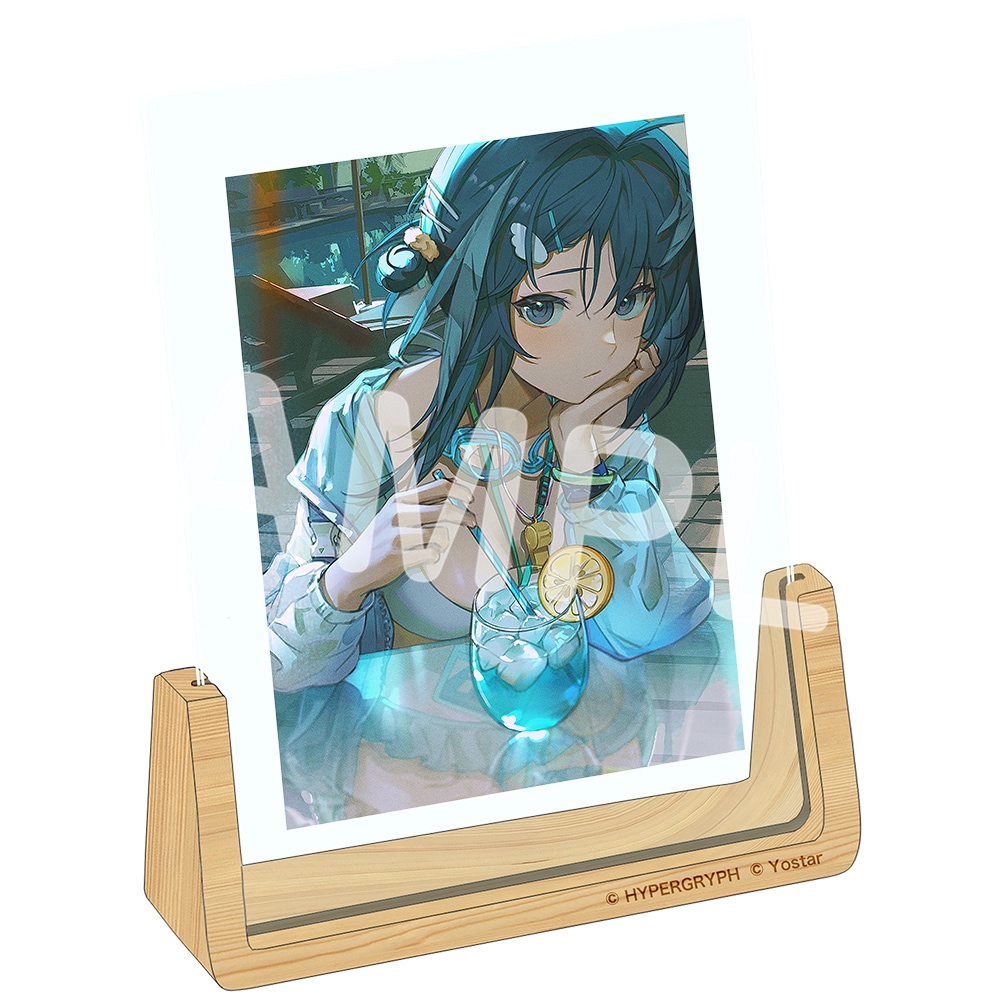 アークナイツ ラプルマ 水着 缶バッジ アクキー 写真立て アークナイツ 記念写真シリーズ「ナイトプール」ラ・プルマ ver