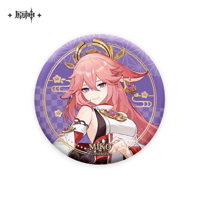 原神】稲妻城シリーズ キャラクター缶バッジ Genshin 八重神子