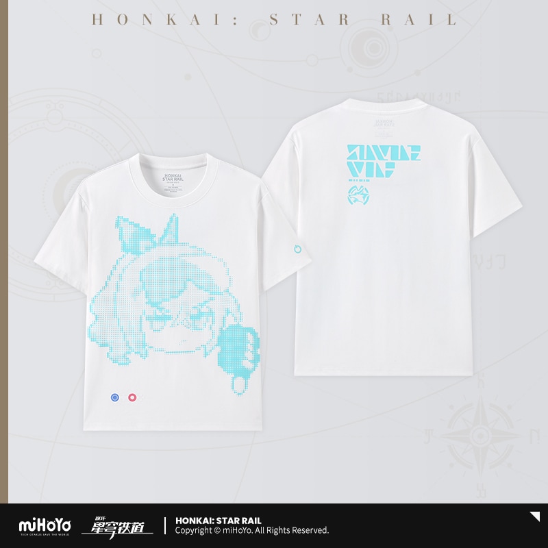 崩壊スターレイル 銀狼 パープル イメージ Tシャツ Mサイズ 公式正規品 崩壊:スターレイル 銀狼イメージシリーズ Tシャツ ホワイト