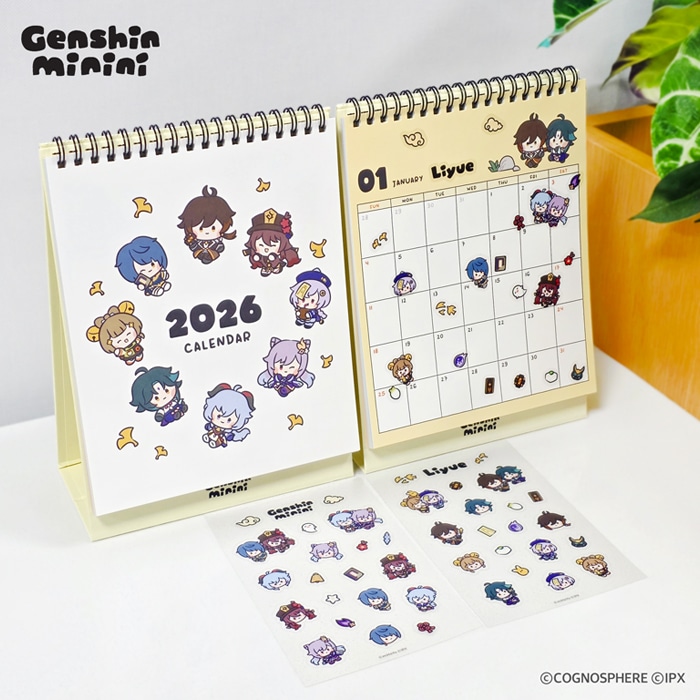 原神】原神 mininiシリーズ 2026年カレンダー 原神,日用品 fantasy